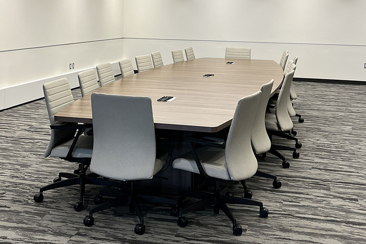 boardroom table and chairs
